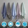 Madison Park Organic 100% Cotton Bathroom Towel Set, Hotel & Spa Quality Highly Absorbent, Quick Dry, Include for Shower, Handwash & Facial Washcloth, Multi-Sizes, Seafoam(Charcoal)