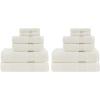 Madison Park Organic 100% Cotton Bathroom Towel Set, Hotel & Spa Quality Highly Absorbent, Quick Dry, Include for Shower, Handwash & Facial Washcloth, Multi-Sizes, Seafoam(Ivory)