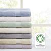 Madison Park Organic 100% Cotton Bathroom Towel Set, Hotel & Spa Quality Highly Absorbent, Quick Dry, Include for Shower, Handwash & Facial Washcloth, Multi-Sizes, Seafoam(Grey)