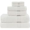 Madison Park Organic 100% Cotton Bathroom Towel Set, Hotel & Spa Quality Highly Absorbent, Quick Dry, Include for Shower, Handwash & Facial Washcloth, Multi-Sizes, Seafoam(White)