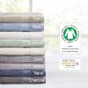 Madison Park Organic 100% Cotton Bathroom Towel Set, Hotel & Spa Quality Highly Absorbent, Quick Dry, Include for Shower, Handwash & Facial Washcloth, Multi-Sizes, Seafoam(Navy)
