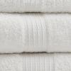 Madison Park Organic 100% Cotton Bathroom Towel Set, Hotel & Spa Quality Highly Absorbent, Quick Dry, Include for Shower, Handwash & Facial Washcloth, Multi-Sizes, Seafoam(White)