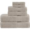 Madison Park Organic 100% Cotton Bathroom Towel Set, Hotel & Spa Quality Highly Absorbent, Quick Dry, Include for Shower, Handwash & Facial Washcloth, Multi-Sizes, Seafoam(Tan)