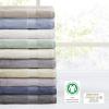 Madison Park Organic 100% Cotton Bathroom Towel Set, Hotel & Spa Quality Highly Absorbent, Quick Dry, Include for Shower, Handwash & Facial Washcloth, Multi-Sizes, Seafoam(Blue)