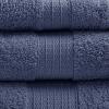 Madison Park Organic 100% Cotton Bathroom Towel Set, Hotel & Spa Quality Highly Absorbent, Quick Dry, Include for Shower, Handwash & Facial Washcloth, Multi-Sizes, Seafoam(Navy)