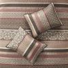 Madison Park Quilt Traditional Damask Design All Season, Lightweight Coverlet Bedspread Bedding Set, Matching Shams, Pillows, 104″x94″, Bellagio, Jacquard Grey, 6 Piece(Floral Red)