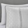 Madison Park Quilt Traditional Damask Design All Season, Lightweight Coverlet Bedspread Bedding Set, Matching Shams, Pillows, 104″x94″, Bellagio, Jacquard Grey, 6 Piece(Geometric Grey)