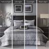 Madison Park Quilt Traditional Damask Design All Season, Lightweight Coverlet Bedspread Bedding Set, Matching Shams, Pillows, 104″x94″, Bellagio, Jacquard Grey, 6 Piece(Chevron Grey/Taupe)
