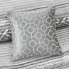 Madison Park Quilt Traditional Damask Design All Season, Lightweight Coverlet Bedspread Bedding Set, Matching Shams, Pillows, 104″x94″, Bellagio, Jacquard Grey, 6 Piece(Geometric Grey)