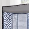 Madison Park Quilt Traditional Damask Design All Season, Lightweight Coverlet Bedspread Bedding Set, Matching Shams, Pillows, 104″x94″, Bellagio, Jacquard Grey, 6 Piece(Geometric Navy)