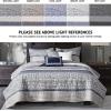 Madison Park Quilt Traditional Damask Design All Season, Lightweight Coverlet Bedspread Bedding Set, Matching Shams, Pillows, 104″x94″, Bellagio, Jacquard Grey, 6 Piece(Chevron Grey/Navy)