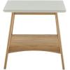 Madison Park Rectangular Wood Coffee Table With Solid Wood Frame & Legs, Living Room Coffee Tables With Storage Shelf, Accent Furniture For Living Room, Minimalist Decor – Off-White / Pecan Parker(Off-white/Natural)