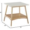 Madison Park Rectangular Wood Coffee Table With Solid Wood Frame & Legs, Living Room Coffee Tables With Storage Shelf, Accent Furniture For Living Room, Minimalist Decor – Off-White / Pecan Parker(Off-white/Natural)
