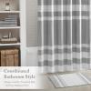 Madison Park Reversible Spa Rug 100%-Cotton Striped Ultra Soft Water Fast Bath Non-Slip Absorbent Quick Dry Mats for Tub, Shower Room, and Bathroom, 20×30, Taupe (Pack of 1)(Grey)