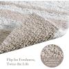 Madison Park Reversible Spa Rug 100%-Cotton Striped Ultra Soft Water Fast Bath Non-Slip Absorbent Quick Dry Mats for Tub, Shower Room, and Bathroom, 20×30, Taupe (Pack of 1)(Taupe)