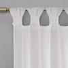 Madison Park Rosette Floral Embellished Cuff Tab Top Solid Window Treatments Single Curtain Panel Drape for Bedroom Living Room and Dorm, 50″x84″, White(White)