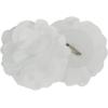 Madison Park Rosette Floral Embellished Cuff Tab Top Solid Window Treatments Single Curtain Panel Drape for Bedroom Living Room and Dorm, 50″x84″, White(White)