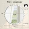 Madison Park Round Mirror, Metal Frame Circle Mirror 36 inch, Wall Art Decor Mounted Hanging for Entryway, Bathroom, hallway, Living Room, Vanity, Marlowe, Gold(White)