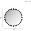 Madison Park Round Mirror, Metal Frame Circle Mirror 36 inch, Wall Art Decor Mounted Hanging for Entryway, Bathroom, hallway, Living Room, Vanity, Marlowe, Gold(Black)