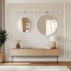 Madison Park Round Mirror, Metal Frame Circle Mirror 36 inch, Wall Art Decor Mounted Hanging for Entryway, Bathroom, hallway, Living Room, Vanity, Marlowe, Gold(White)