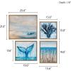 Madison Park Seascape Wall Art-Coastal Theme Complete Set Modern 4 Piece Home Painting Gel Coat Canvas, Living Room Décor, Multi-sizes, Blue(Seascape)
