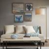 Madison Park Seascape Wall Art-Coastal Theme Complete Set Modern 4 Piece Home Painting Gel Coat Canvas, Living Room Décor, Multi-sizes, Blue(Seascape)