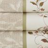 Madison Park Serene 100% Cotton Bath Towel Set Luxurious Floral Decorative Towels for Bathroom Embroidered Cotton Jacquard Design Soft Highly Absorbent for Shower 600 GSM, Multi-Sizes, Green 6 Piece(Green)