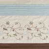 Madison Park Serene Flora Fabric Shower Curtain, mbroidered Transitional Shower Curtains for Bathroom, 72″ x 72″, Red(Blue)