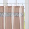 Madison Park Serene Flora Fabric Shower Curtain, mbroidered Transitional Shower Curtains for Bathroom, 72″ x 72″, Red(Blush)