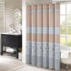 Madison Park Serene Flora Fabric Shower Curtain, mbroidered Transitional Shower Curtains for Bathroom, 72″ x 72″, Red(Blush)