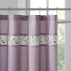 Madison Park Serene Flora Fabric Shower Curtain, mbroidered Transitional Shower Curtains for Bathroom, 72″ x 72″, Red(Purple)