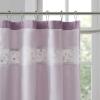 Madison Park Serene Flora Fabric Shower Curtain, mbroidered Transitional Shower Curtains for Bathroom, 72″ x 72″, Red(Purple)