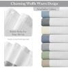 Madison Park Shower Curtain Spa Waffle Weave Stall Shower Curtain for Bathroom 3M Scotchgard Moisture Management, Spa Quality Modern Shower Curtains for Bathroom, Stall 36×72” Taupe(Stripe Grey)