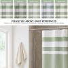 Madison Park Shower Curtain Spa Waffle Weave Stall Shower Curtain for Bathroom 3M Scotchgard Moisture Management, Spa Quality Modern Shower Curtains for Bathroom, Stall 36×72” Taupe(Stripe Sage Green)