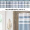 Madison Park Shower Curtain Spa Waffle Weave Stall Shower Curtain for Bathroom 3M Scotchgard Moisture Management, Spa Quality Modern Shower Curtains for Bathroom, Stall 36×72” Taupe(Stripe Blue)