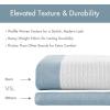 Madison Park Shower Curtain Spa Waffle Weave Stall Shower Curtain for Bathroom 3M Scotchgard Moisture Management, Spa Quality Modern Shower Curtains for Bathroom, Stall 36×72” Taupe(Stripe Blue)