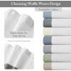 Madison Park Shower Curtain Spa Waffle Weave Stall Shower Curtain for Bathroom 3M Scotchgard Moisture Management, Spa Quality Modern Shower Curtains for Bathroom, Stall 36×72” Taupe(Stripe Charcoal)
