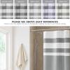 Madison Park Shower Curtain Spa Waffle Weave Stall Shower Curtain for Bathroom 3M Scotchgard Moisture Management, Spa Quality Modern Shower Curtains for Bathroom, Stall 36×72” Taupe(Stripe Grey)