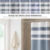 Madison Park Shower Curtain Spa Waffle Weave Stall Shower Curtain for Bathroom 3M Scotchgard Moisture Management, Spa Quality Modern Shower Curtains for Bathroom, Stall 36×72” Taupe(Stripe Indigo Blue)