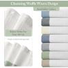 Madison Park Shower Curtain Spa Waffle Weave Stall Shower Curtain for Bathroom 3M Scotchgard Moisture Management, Spa Quality Modern Shower Curtains for Bathroom, Stall 36×72” Taupe(Stripe Sage Green)