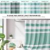 Madison Park Shower Curtain Spa Waffle Weave Stall Shower Curtain for Bathroom 3M Scotchgard Moisture Management, Spa Quality Modern Shower Curtains for Bathroom, Stall 36×72” Taupe(Stripe Aqua)