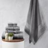 Madison Park Signature Splendor Luxury 100% Cotton Bathroom Towel Set – Soft, Plush 1000 GSM Heavyweight Hotel Quality, Zero Twist, Highly Absorbent, Quick Dry, Multi Sizes, White 6 Piece(Charcoal)