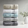 Madison Park Signature Splendor Luxury 100% Cotton Bathroom Towel Set – Soft, Plush 1000 GSM Heavyweight Hotel Quality, Zero Twist, Highly Absorbent, Quick Dry, Multi Sizes, White 6 Piece(Charcoal)