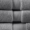Madison Park Signature Splendor Luxury 100% Cotton Bathroom Towel Set – Soft, Plush 1000 GSM Heavyweight Hotel Quality, Zero Twist, Highly Absorbent, Quick Dry, Multi Sizes, White 6 Piece(Charcoal)