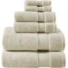 Madison Park Signature Splendor Luxury 100% Cotton Bathroom Towel Set – Soft, Plush 1000 GSM Heavyweight Hotel Quality, Zero Twist, Highly Absorbent, Quick Dry, Multi Sizes, White 6 Piece(Natural)
