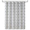 Madison Park Sophie Trendy Shower Curtain with Textured Pom-Poms Accent, Modern Bathroom Décor, Machine Washable Bath Privacy Screen, 72 in x 72 in, Black/White(Black/White)