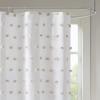 Madison Park Sophie Trendy Shower Curtain with Textured Pom-Poms Accent, Modern Bathroom Décor, Machine Washable Bath Privacy Screen, 72 in x 72 in, Black/White(Blush)