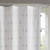 Madison Park Sophie Trendy Shower Curtain with Textured Pom-Poms Accent, Modern Bathroom Décor, Machine Washable Bath Privacy Screen, 72 in x 72 in, Black/White(Grey/White)