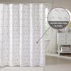 Madison Park Sophie Trendy Shower Curtain with Textured Pom-Poms Accent, Modern Bathroom Décor, Machine Washable Bath Privacy Screen, 72 in x 72 in, Black/White(Blush)