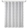 Madison Park Sophie Trendy Shower Curtain with Textured Pom-Poms Accent, Modern Bathroom Décor, Machine Washable Bath Privacy Screen, 72 in x 72 in, Black/White(Grey/White)